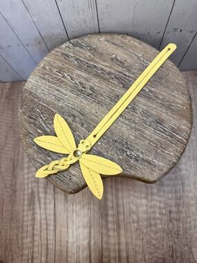 Portland Leather Dragonfly Charm BUTTER BLISS Yellow Purse Charm FAST SHIP